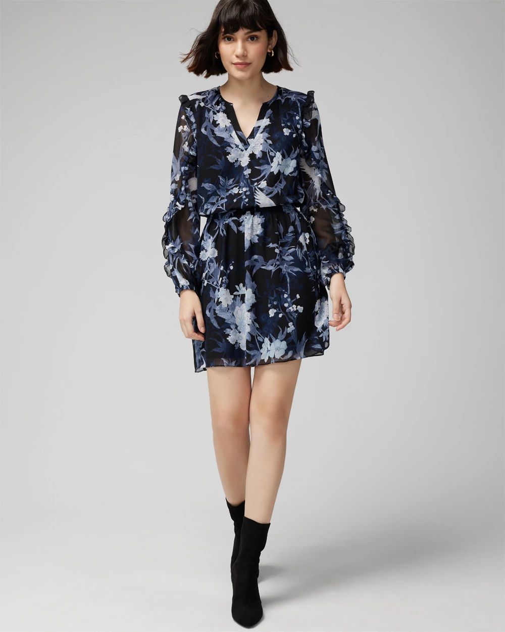 Long Sleeve Ruffle Dress